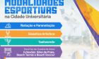 Abertas inscrições para prática de esportes gratuita na Cidade Universitária