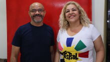 Simonia Siqueira, presidente do Centro de Tradição Nordestinas CTN e Acelino Rodrigues Carvalho, diretor cultural