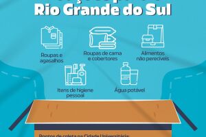Arrecadação de doações para a campanha SOS Rio Grande do Sul