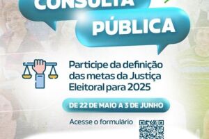 Participe da Consulta Pública para definir as metas da Justiça Eleitoral para 2025