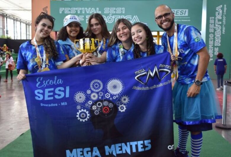 Equipe de Dourados conquista o  1º lugar nacional em categoria do Festival Sesi de Robótica, em SP