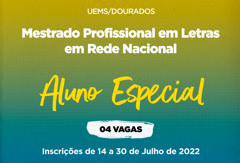 PROFLETRAS Dourados opens registration for special students