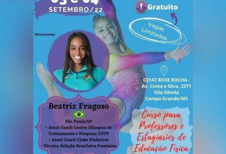 A Federação de Ginástica de MS irá oferecer curso gratuito de ginástica artística feminina 