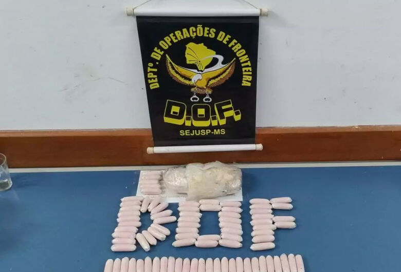 'Mula do tráfico' é preso com quase dois quilos de cloridrato de cocaína