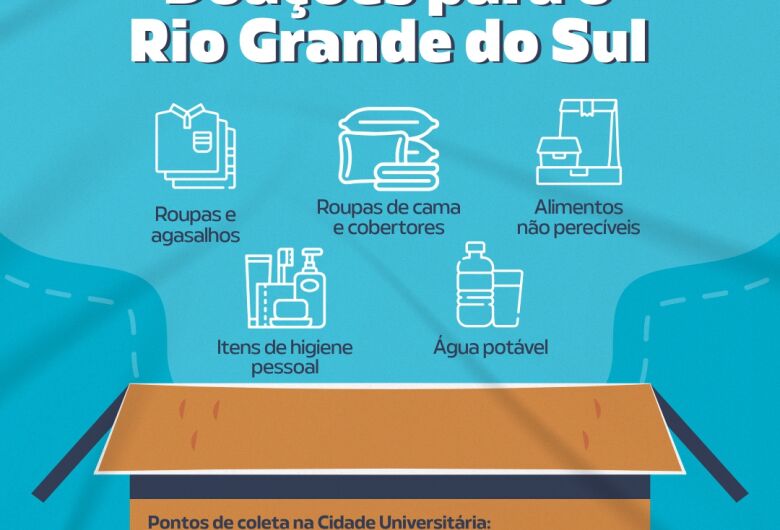 Arrecadação de doações para a campanha SOS Rio Grande do Sul 