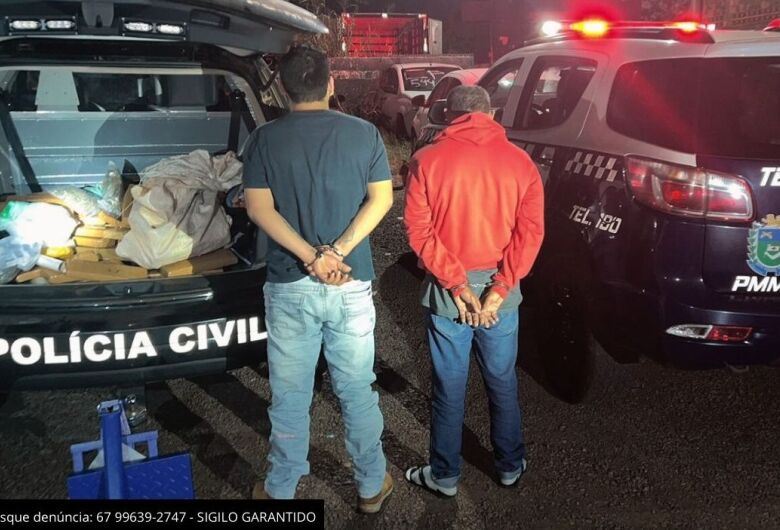 Polícias Civil e Militar prendem dois por tráfico de drogas