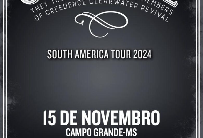 Confirmado show do Creedence Clearwater em Campo Grande em 15 de novembro  