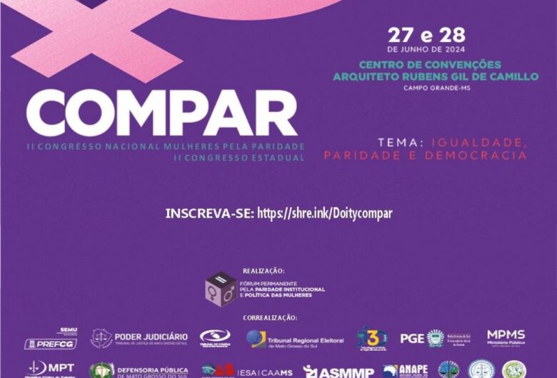 Capital sedia congresso gratuito que discute a igualdade de gênero e paridade