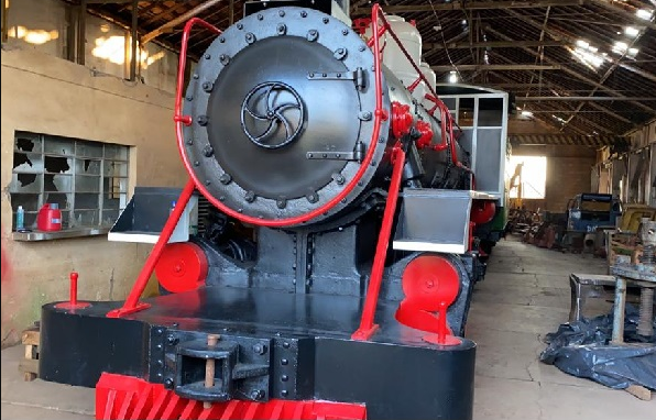 Restauração da Locomotiva a Vapor “Maria Fumaça” de Três Lagoas está na fase de finalização - Crédito: MP/MS