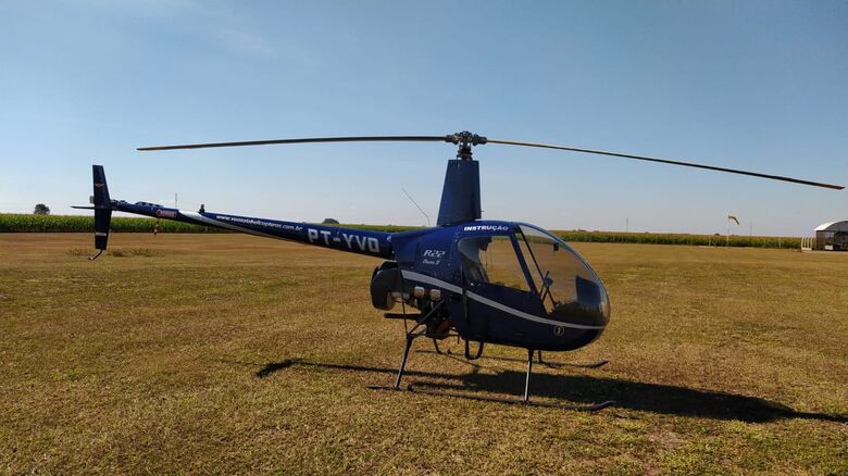 Polícia Civil de Fátima do Sul apreende helicóptero irregular - Crédito: Polícia Civil/Divulgação