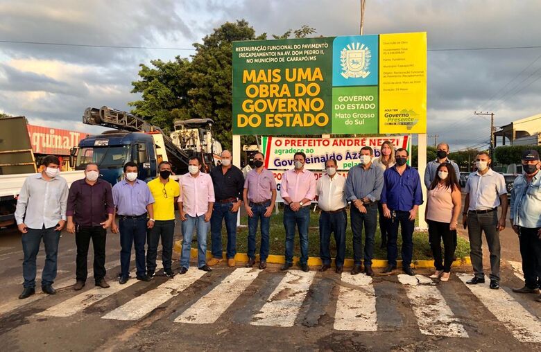 Deputado Zé Teixeira durante o lançamento das obras de revitalização da Avenida Dom Pedro II, em Caarapó: investimentos de mais de R$ 6 milhões - Crédito: Divulgação