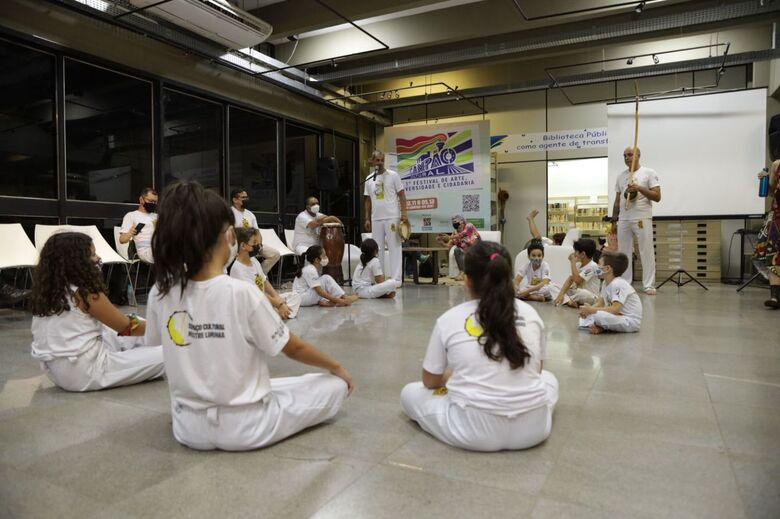 Oficina durante o Campão Cultural mostra que capoeira é também para crianças - Crédito: Ricardo Gomes