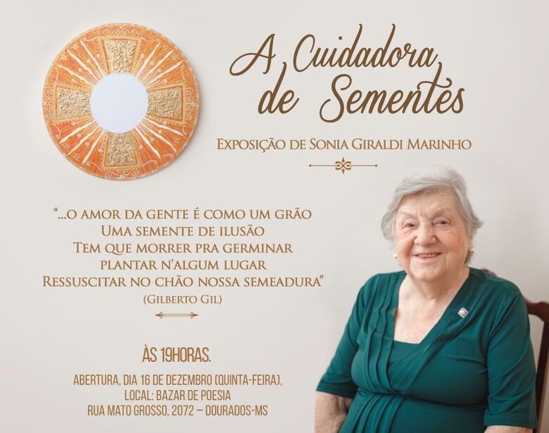 Sonia Giraldi Marinho apresenta exposição 'A cuidadora de sementes' - 