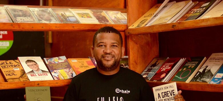 Em Maputo, a ONU News, conversou com editor da Ethale Publishing, Jessemuce Cacinda - Crédito: Ouri Pota