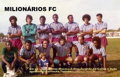 Milionários Futebol Clube no final dos anos 70 - Crédito: Reprodução