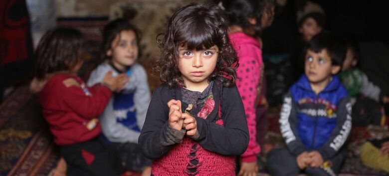 Uma menina deslocada na Síria - Crédito:  UNICEF/Ali Haj Suleiman