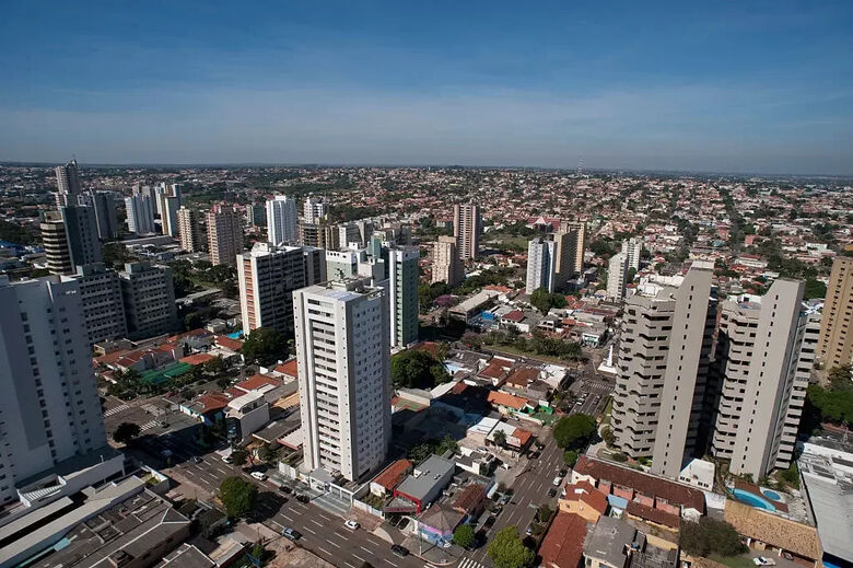 Vista aérea de Campo Grande, capital de MS - Crédito: Paulo Fridman/Colaborador/Getty Images)