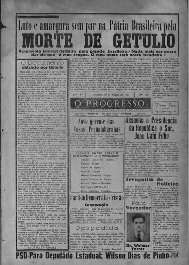 A morte de Getúlio Vargas causou comoção no País; ele criou a Colônia Agrícola

  - 