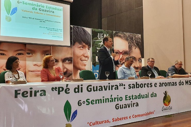 Renato Câmara abre a 6ª edição do Seminário da Guavira, no auditório da UEMS - Crédito: Wagner Guimarães