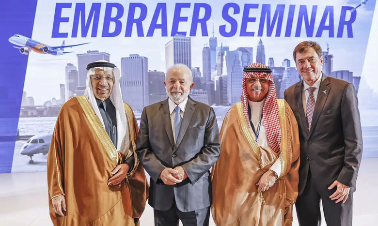 Embraer assina três acordos de investimentos na Arábia Saudita - Crédito: Ricardo Stuckert /PR