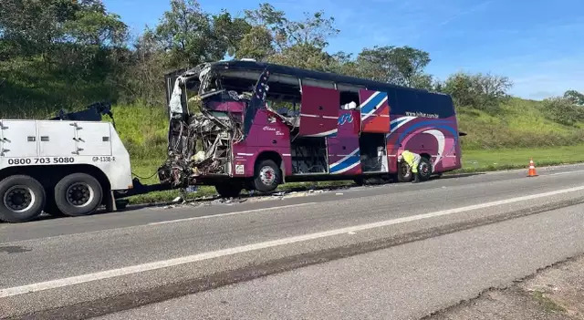 Acidente com ônibus de MS e caminhão deixa 2 mortos e feridos - 