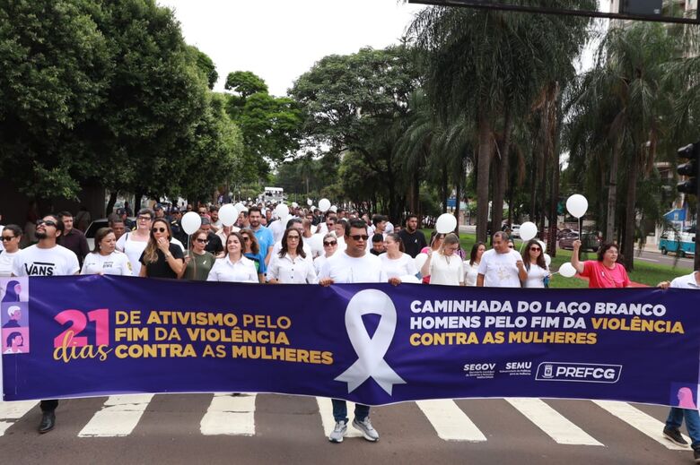 Caminhada marca o Dia Nacional de Mobilização dos Homens pelo Fim da Violência contra as Mulheres  - Crédito: Divulgação