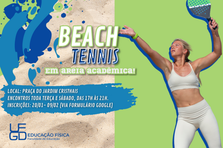 Curso de Educação Física ofertará aulas gratuitas de beach tennis - Crédito: Divulgação