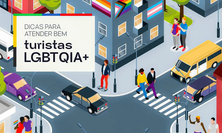 Guia traz dicas de como receber o turista LGBTQIA+ - Crédito: Arte: Mtur/Divulgação