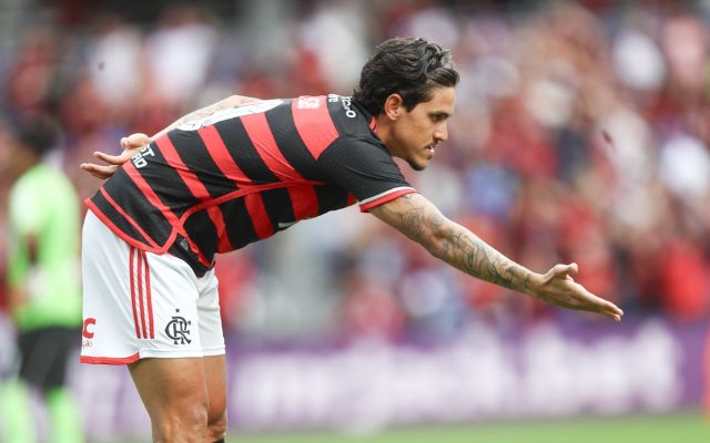Pedro comemora gol do Flamengo - Crédito: Divulgação/Flamengo