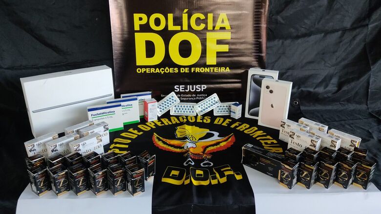 Remédios ilegais que seguiam em ônibus para Campo Grande são apreendidos pelo DOF - Crédito: Divulgação/DOF