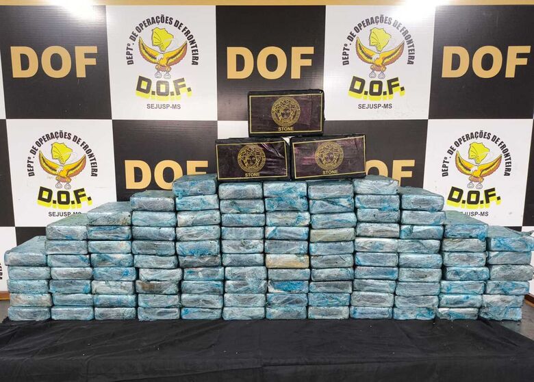 Apreensão milionária de cloridrato de cocaína que seguia para o Porto de Paranaguá é feita pelo DOF  - Crédito: Divulgação/DOF