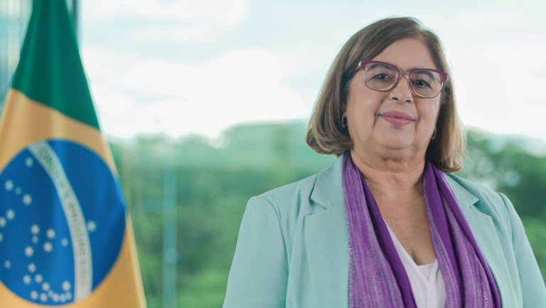 A ministra Cida Gonçalves fez pronunciamento à nação por ocasião do Dia Internacional das Mulheres, celebrado nesta sexta-feira, 8 de março - Crédito: Seaudi