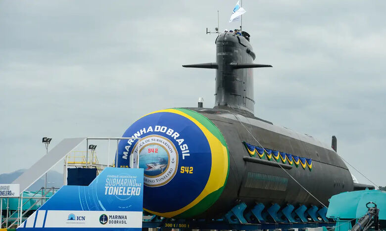 Lula e Macron lançam 3&ordm; submarino de parceria entre Brasil e França - Crédito: Tomaz Silva/Agência Brasil