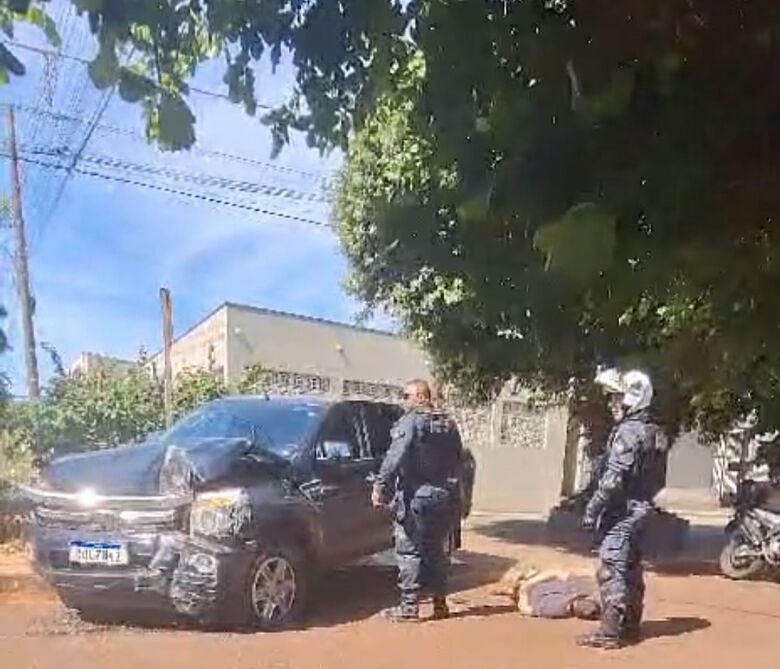 Homem furta caminhonete em Itaporã e vai preso após bater veículo - Crédito: Divulgação
