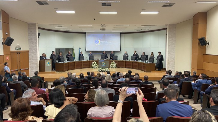 Sessão solene celebra os 45 anos da Justiça Eleitoral de MS - Crédito: Divulgação