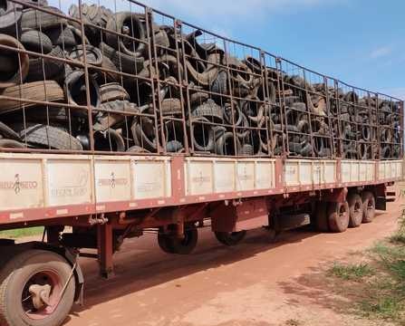 Nova Andradina destina 24 toneladas de pneus inservíveis à reciclagem - Crédito: Divulgação