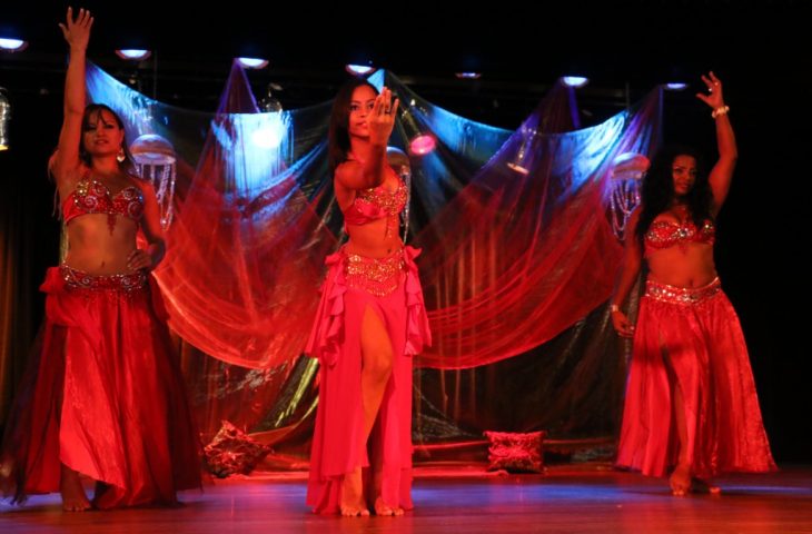 Espetáculo de dança do ventre terá cerca de 80 bailarinas, com coreografias, figurinos e instrumentos variados, no Parque das Nações Indígenas - Crédito: Divulgação