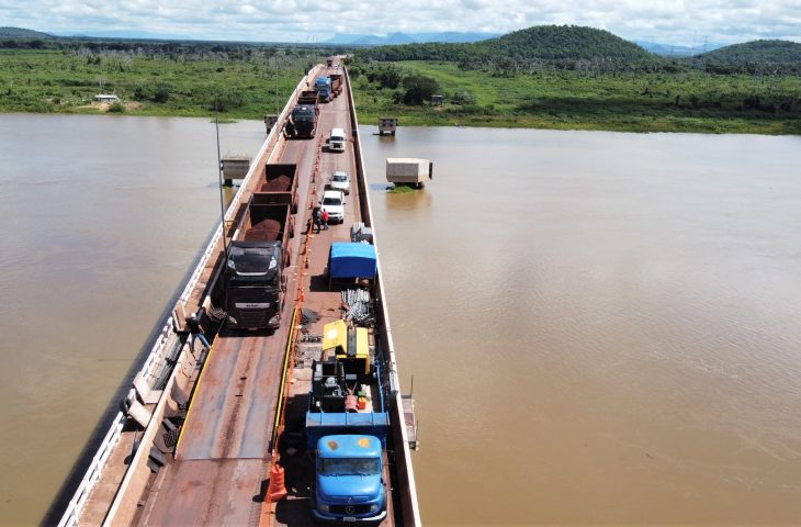 Concretagem da ponte sobre o Rio Paraguai em Corumbá inicia às 17h deste sábado - Crédito: Saul Schramm