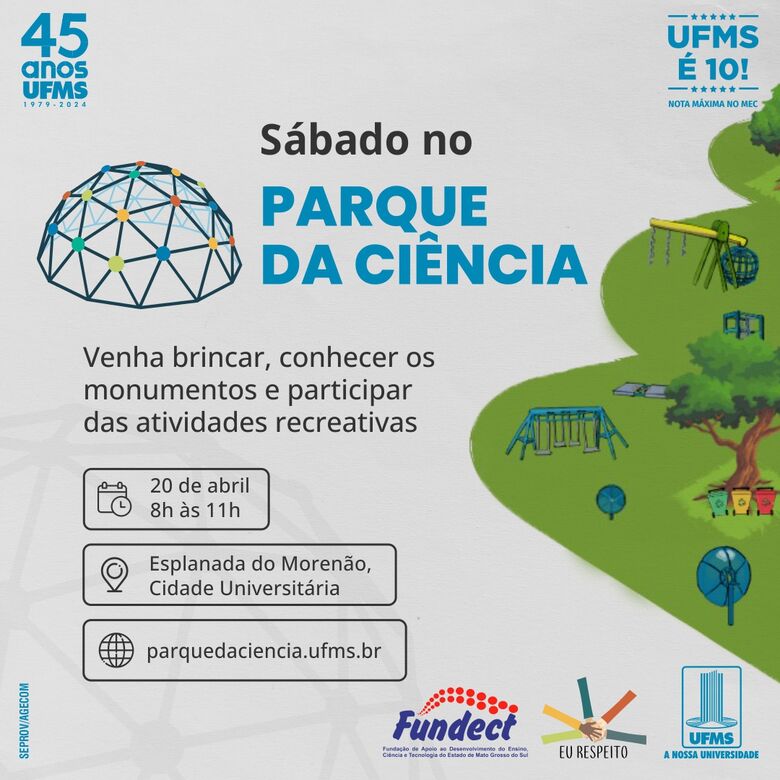 Parque da Ciência recebe crianças para manhã de diversão e conhecimento neste sábado - Crédito: Divulgação