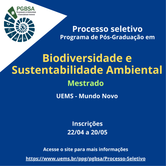 Mestrado em Biodiversidade e Sustentabilidade Ambiental abre inscrições para 1ª turma - Crédito: Divulgação