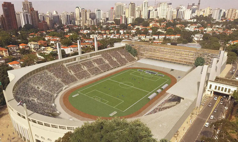 Estádio do Pacaembu deverá ficar pronto em junho, diz concessionária
 - Crédito: Assessoria da Allegro Pacaembu