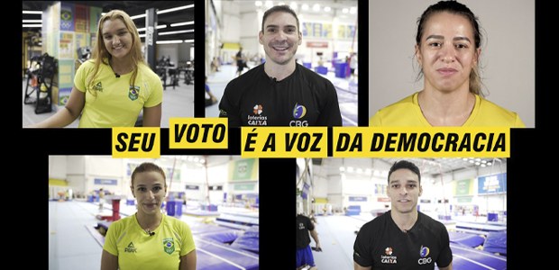 Atletas olímpicos participam de campanha da Justiça Eleitoral para estimular o voto jovem - Crédito: Divulgação