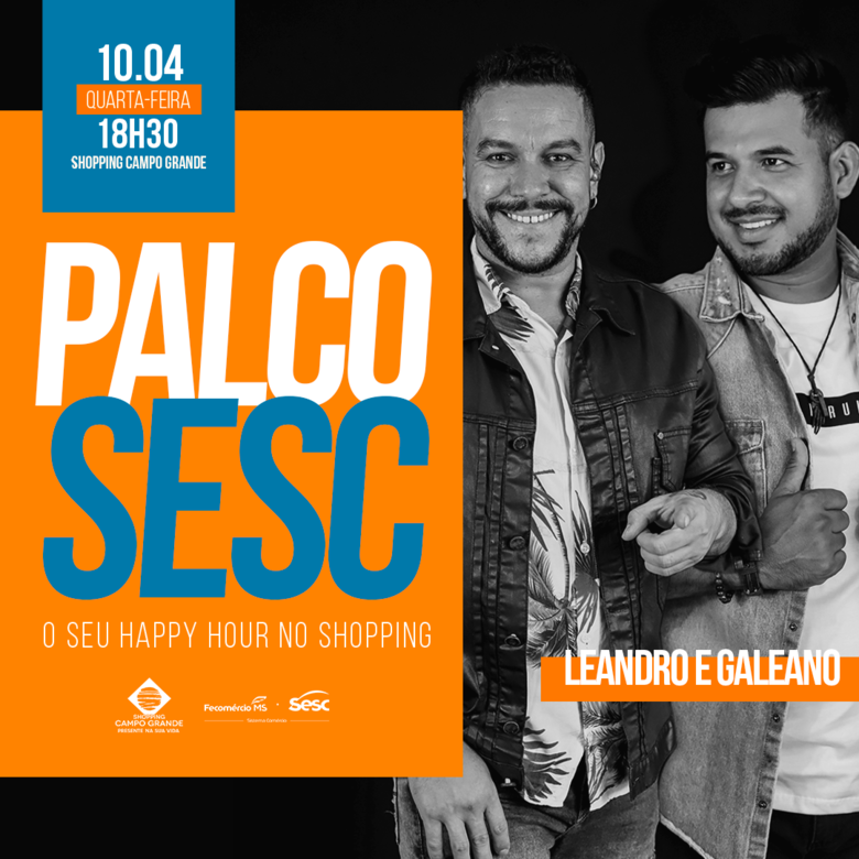 Sertanejos Leandro e Galeano se apresentam no Palco Sesc - Crédito: Divulgação