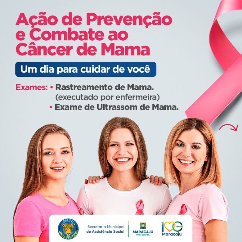 Prefeitura e Grupo Onça Pintada promovem ação, de prevenção e combate ao câncer de mama - Crédito: Divulgação