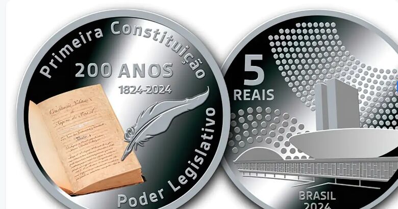 BC lança moeda comemorativa dos 200 anos da Constituição de 1824
 - Crédito: Bacen