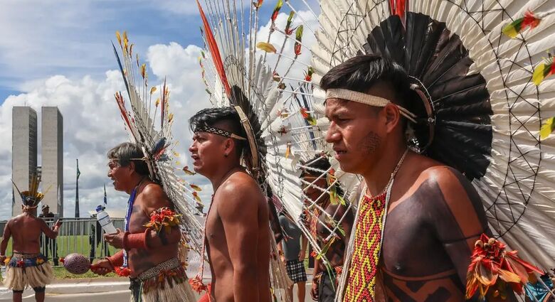 Indígenas criticam suspensão de ações contra o Marco Temporal
 - Crédito: José Cruz/Agência Brasil
