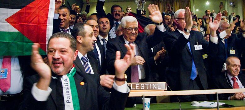 A Assembleia Geral adotou uma resolução em 2012 concedendo à Palestina o status de Estado observador não membro das Nações Unidas. (arquivo) - Crédito: A Assembleia Geral adotou uma resolução em 2012 concedendo à Palestina o status de Estado observador não membro das Nações Unidas. (arquivo)