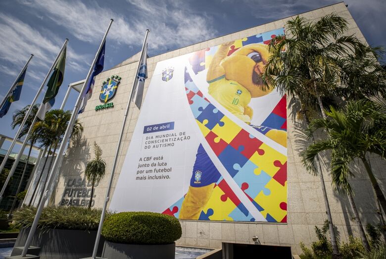 CBF inaugura fachada em homenagem ao Dia Mundial de Conscientização do Autismo - Crédito: Joilson Marconne - CBF