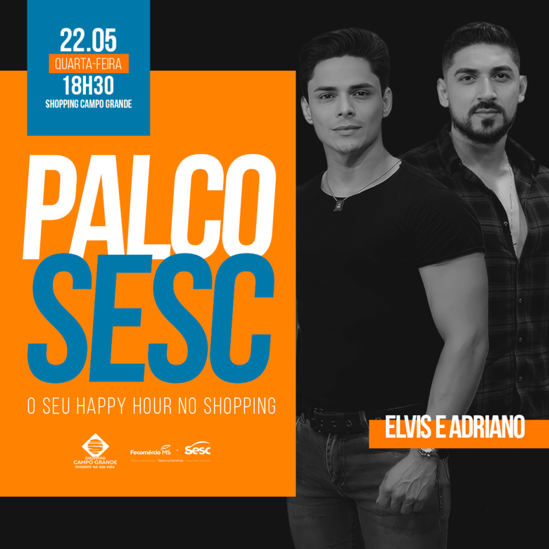 Palco Sesc recebe a dupla Elvis e Adriano nesta quarta-feira - Crédito: Divulgação