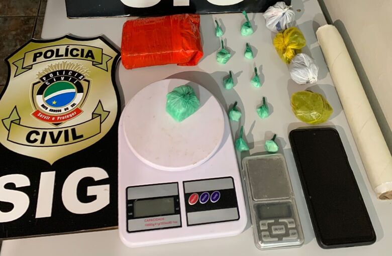 Polícia Civil prende indivíduo em flagrante por tráfico de drogas - Crédito: Divulgação/Polícia Civil